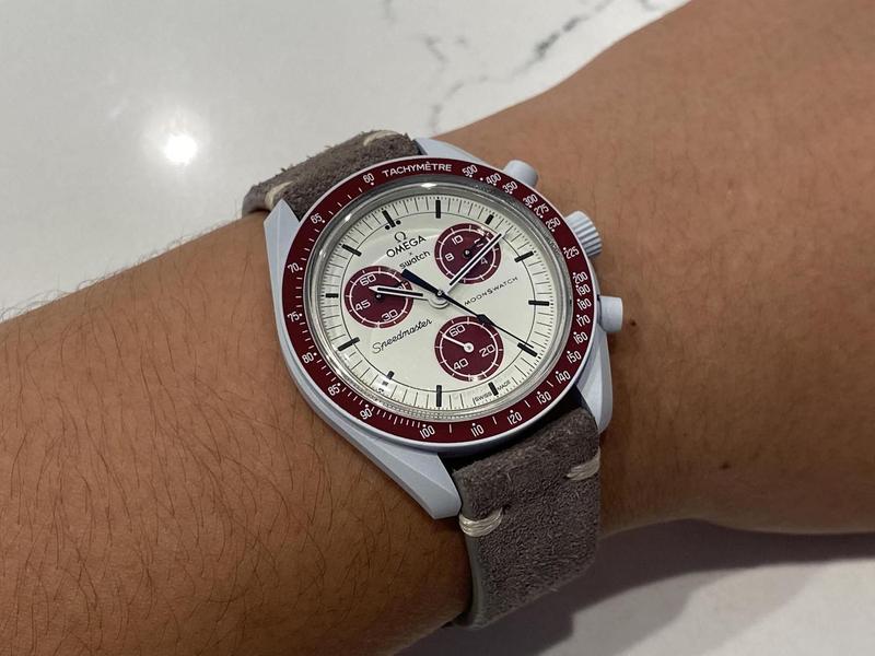 ☆*中様 OMEGA Speedmaster Mission to Pluto Relógio Swatch Omega Moonswatch Mission To Pluto - Relógio